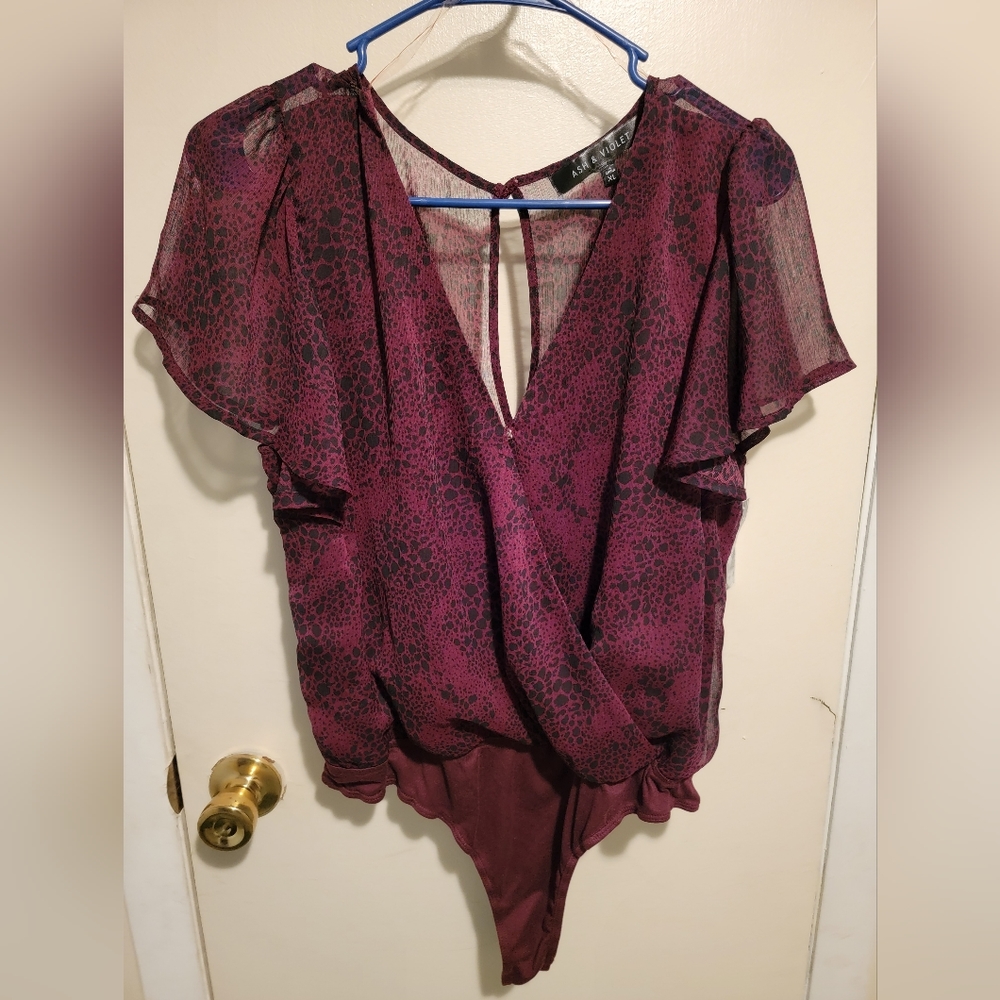 NWT Snake Print Ash&Violet Bodysuit